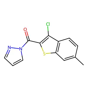 (3-Chloro-6-methyl-1-benzothiophen-2-yl)-pyrazol-1-ylmethanone structure