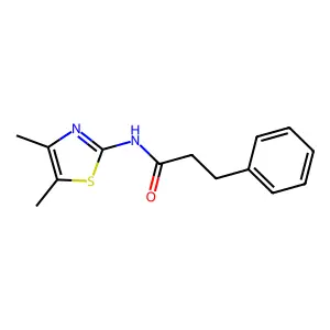 N-(4,5-dimethyl-1,3-thiazol-2-yl)-3-phenylpropanamide structure