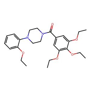 [4-(2-Ethoxyphenyl)piperazin-1-yl]-(3,4,5-triethoxyphenyl)methanone structure