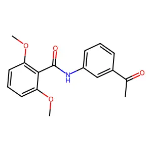 N-(3-acetylphenyl)-2,6-dimethoxybenzamide structure