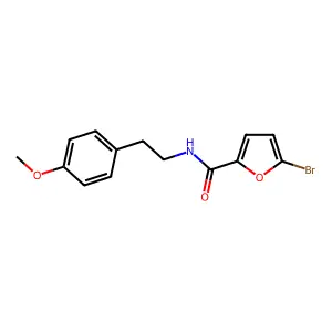 5-bromo-N-[2-(4-methoxyphenyl)ethyl]furan-2-carboxamide structure