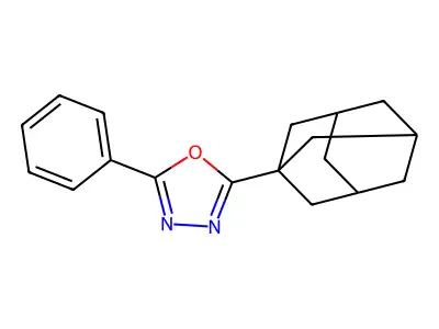 2-(Adamantan-1-yl)-5-phenyl-1,3,4-oxadiazole structure