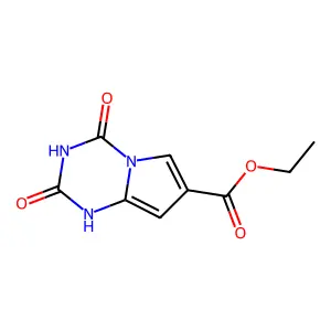 Ethyl 1,2,3,4-tetrahydro-2,4-dioxo-pyrrolo-[1,2-a]-1,3,5-triazine-7-carboxylate structure