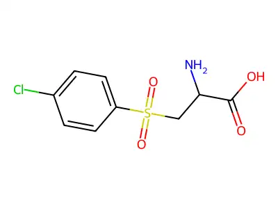 2-Amino-3-(4-chlorophenyl)sulfonylpropanoic acid structure
