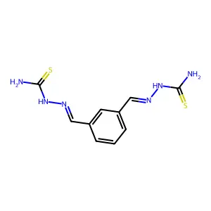 [[3-[(Carbamothioylhydrazinylidene)methyl]phenyl]methylideneamino]thiourea structure