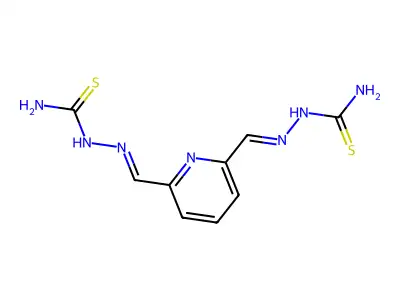 2,2'-(Pyridine-2,6-diyldimethanylylidene)di(hydrazine-1-carboximidothioic acid) structure