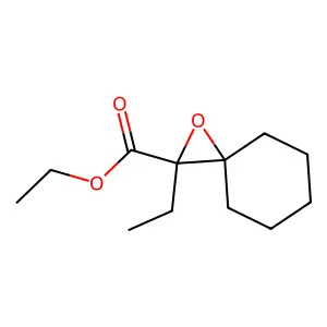 Ethyl 2-ethyl-1-oxaspiro(2.5)octane-2-carboxylate structure