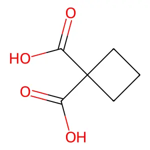 1,1-环丁烷二甲酸 structure