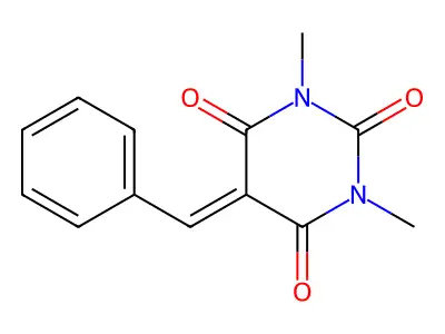1,3-Dimethyl-5-(phenylmethylidene)-1,3-diazinane-2,4,6-trione structure