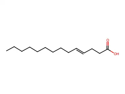4-Tetradecenoic acid structure