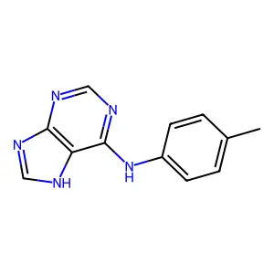 N-(4-methylphenyl)-5H-purin-6-amine structure