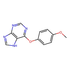 6-(4-methoxyphenoxy)-7H-purine structure