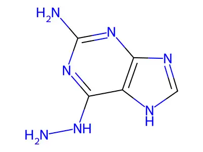 6-hydrazinyl-7H-purin-2-amine structure