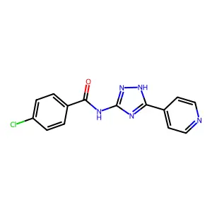 Benzamide, 4-chloro-N-[5-(4-pyridinyl)-1H-1,2,4-triazol-3-yl]- structure