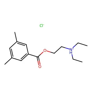 Benzoic acid, 3,5-dimethyl-, 2-(diethylamino)ethyl ester, hydrochloride structure