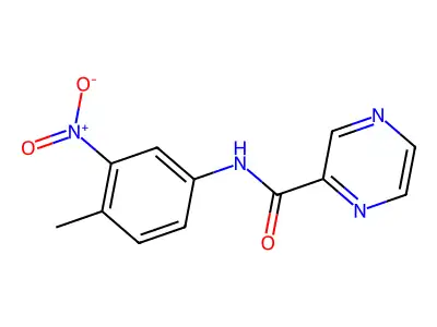 N-(4-methyl-3-nitrophenyl)pyrazine-2-carboxamide structure