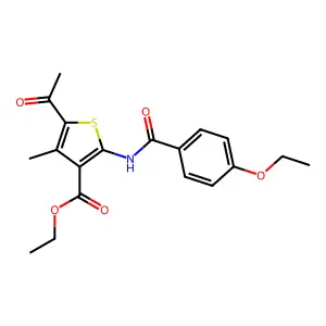 Ethyl 5-acetyl-2-(4-ethoxybenzamido)-4-methylthiophene-3-carboxylate structure