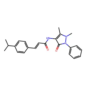 (E)-N-(1,5-dimethyl-3-oxo-2-phenylpyrazol-4-yl)-3-(4-propan-2-ylphenyl)prop-2-enamide structure