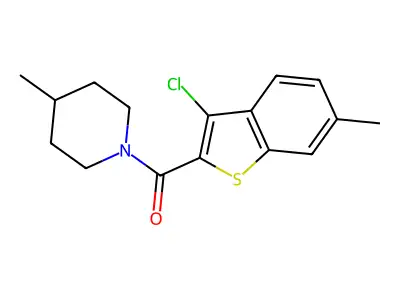 (3-Chloro-6-methyl-1-benzothiophen-2-yl)(4-methylpiperidino)methanone structure