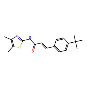 3-(4-tert-butylphenyl)-N-(4,5-dimethyl-1,3-thiazol-2-yl)acrylamide structure