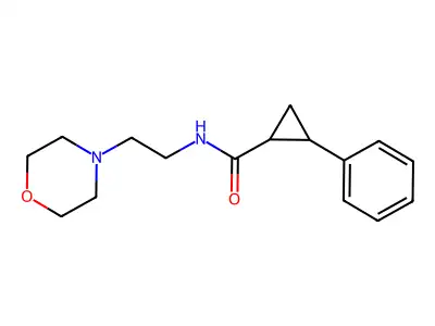 N-(2-morpholin-4-ylethyl)-2-phenylcyclopropane-1-carboxamide structure