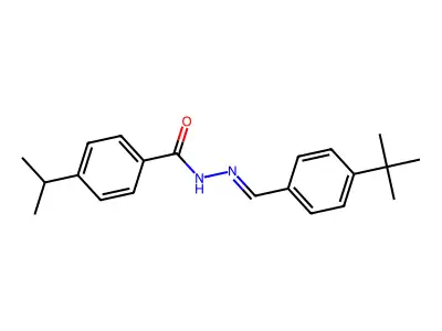 4-(1-Methylethyl)benzoic acid 2-[[4-(1,1-dimethylethyl)phenyl]methylene]hydrazide structure