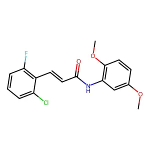 (E)-3-(2-chloro-6-fluorophenyl)-N-(2,5-dimethoxyphenyl)prop-2-enamide structure