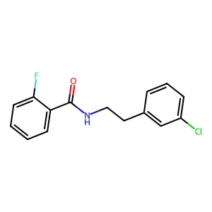 N-[2-(3-chlorophenyl)ethyl]-2-fluorobenzamide structure