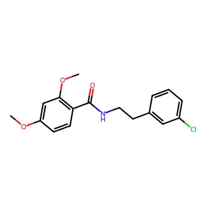 N-[2-(3-chlorophenyl)ethyl]-2,4-dimethoxybenzamide structure