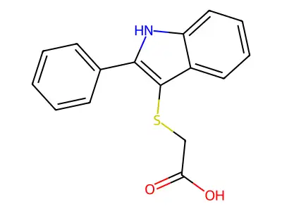 2-((2-苯基-1H-吲哚-3-基)硫基)乙酸 structure