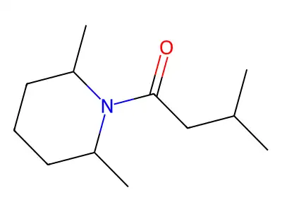 Piperidine, 2,6-dimethyl-1-(3-methyl-1-oxobutyl)- structure