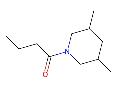 Piperidine, 3,5-dimethyl-1-(1-oxobutyl)- structure