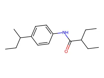 N-(4-butan-2-ylphenyl)-2-ethylbutanamide structure