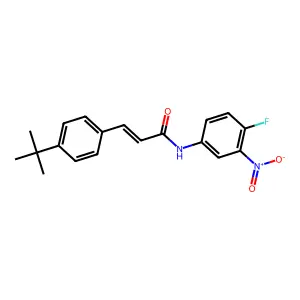 3-(4-tert-butylphenyl)-N-(4-fluoro-3-nitrophenyl)prop-2-enamide structure