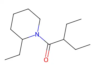 2-Ethyl-1-(2-ethylpiperidin-1-yl)butan-1-one structure