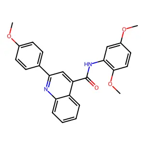 N-(2,5-dimethoxyphenyl)-2-(4-methoxyphenyl)quinoline-4-carboxamide structure