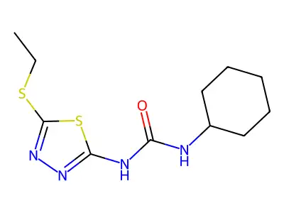 1-Cyclohexyl-3-(5-ethylsulfanyl-1,3,4-thiadiazol-2-yl)urea structure