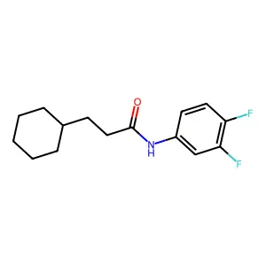3-cyclohexyl-N-(3,4-difluorophenyl)propanamide structure