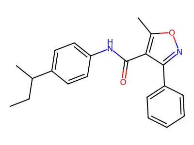 N-[4-(butan-2-yl)phenyl]-5-methyl-3-phenyl-1,2-oxazole-4-carboxamide structure