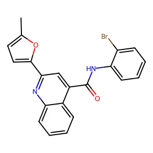 N-(2-bromophenyl)-2-(5-methylfuran-2-yl)quinoline-4-carboxamide structure