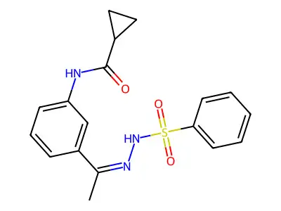 Benzenesulfonic acid, 2-[1-[3-[(cyclopropylcarbonyl)amino]phenyl]ethylidene]hydrazide structure