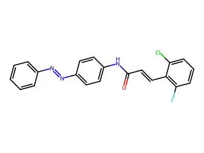 2-Propenamide, 3-(2-chloro-6-fluorophenyl)-N-[4-(2-phenyldiazenyl)phenyl]- structure