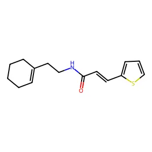 (2E)-N-[2-(cyclohex-1-en-1-yl)ethyl]-3-(thiophen-2-yl)prop-2-enamide structure