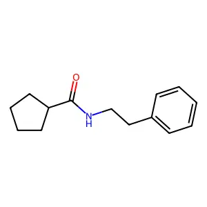 N-(2-phenylethyl)cyclopentanecarboxamide structure
