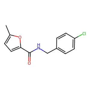 N-((4-Chlorophenyl)methyl)-5-methyl-2-furancarboxamide structure