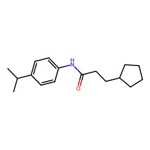 3-cyclopentyl-N-(4-propan-2-ylphenyl)propanamide structure