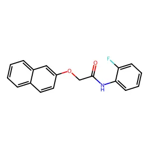 N-(2-fluorophenyl)-2-naphthalen-2-yloxyacetamide structure