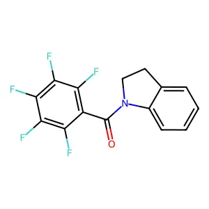 2,3-Dihydroindol-1-yl-(2,3,4,5,6-pentafluorophenyl)methanone structure