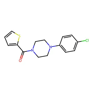[4-(4-Chlorophenyl)piperazin-1-yl]-thiophen-2-ylmethanone structure