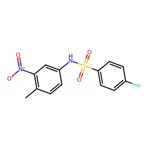 4-fluoro-N-(4-methyl-3-nitrophenyl)benzenesulfonamide structure